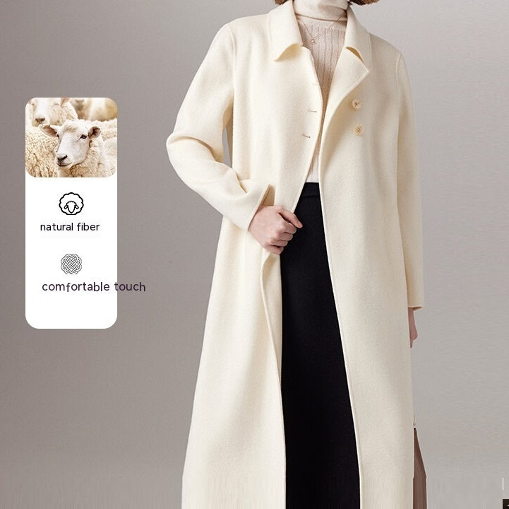 High-end Long Slim-fit Woolen Coat Wool Overcoat Women - Buy Lifestyle